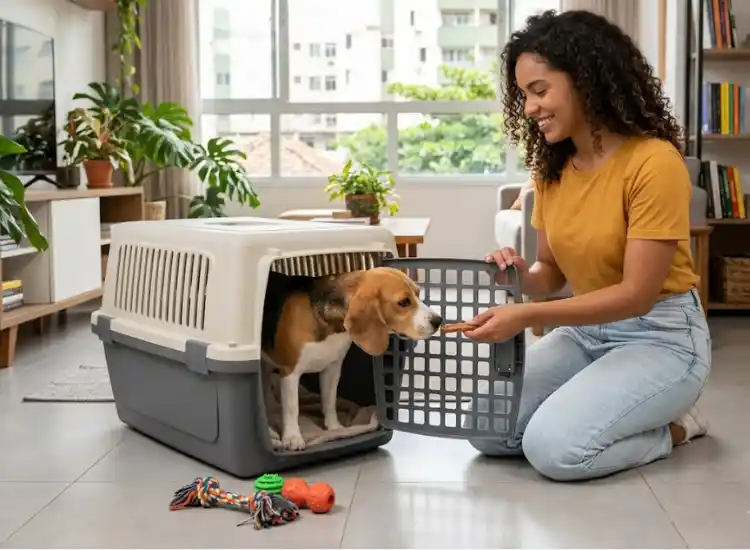 caixa de transporte para cachorro